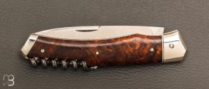   Couteau " 1820 2 pièces " custom par Mathieu Herrero - Bois de fer et lame en 14C28N