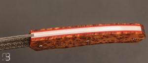  Couteau " 1820 " par MARGRITA David - MisterBull - Damas et Loupe de Thuya