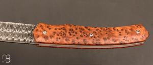  Couteau " 1820 " par MARGRITA David - MisterBull - Damas et Loupe de Thuya