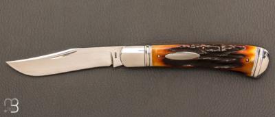   Couteau « Back Pocket » de Bill Ruple - Bois de cerf et W2