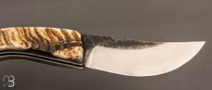  Couteau "Berger à cran plat " pliant par José Viale - Corne de bélier