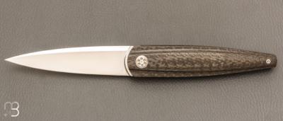   Couteau " Black Spike " custom de Jean Baptiste Leveque - Fibre de carbone et N690