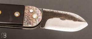 Couteau " Bouledogue XXL " XC75 et buffle/os fait main par Frédéric Marchand