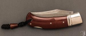  Couteau " Cim Bowie "  custom lock-back par Raphaël Durand - Micarta vintage et RWL-34