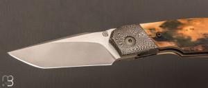  Couteau " Dodgers " custom de Gaël Chevalier - Ivoire de mammouth et RWL34