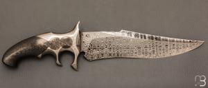   Couteau " Double Keyholde sub-hilt damas " de Samuel Lurquin