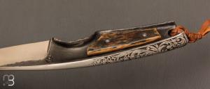 Couteau " Espadon " croûte d'ivoire de mammouth par Pierre Reverdy