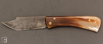 Couteau " Eustache " piémontais par Geoffroy Gautier - Corne