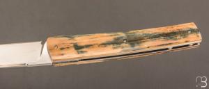 Couteau " Grand Basic  " de Jean Pierre Martin - Ivoire de mammouth et lame en RWL34 