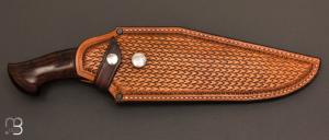 Couteau " Grand Tsavo " custom fixe en ironwood et C105 de Samuel Lurquin