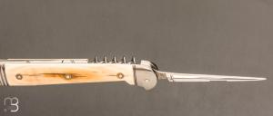   Couteau " Issoire 3 pièces " par Romain Alvarez - RWL34 et ivoire de mammouth