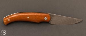 Couteau  "  K-Libre " custom de Michel Grini - Micarta vintage et lame en RWL34