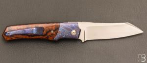   Couteau " KRYPTO " custom par Rémi Lavialle - RWL34 et bois de fer d'Arizona