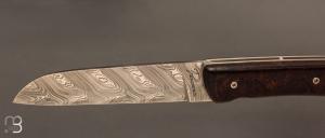  Couteau de poche pliant L08 damas manche bois de fer par Perceval