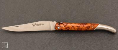 Couteau " Laguiole 12cm " par Laguiole en Aubrac - Loupe d'amboine