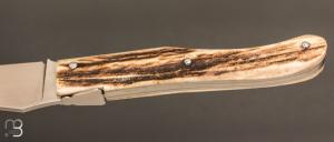   Couteau " Laguiole " custom par Nicolas Couderc - Bois de cerf et RWL34