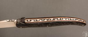   Couteau " Laguiole Dark Vador 13 CM " de Jérôme Lamic - Fatcarbon® et 14C28N