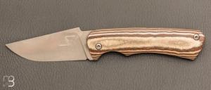 Couteau " Le 05 " par MTBlades Benjamin Thuillier - Paperstone et lame en 14C28