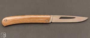   Couteau " Le 26 " par MTBlades Benjamin Thuillier - Micarta jute et lame en 14C28