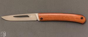  Couteau " Le 26 " par MTBlades Benjamin Thuillier - Paperstone marron et lame en 14C28