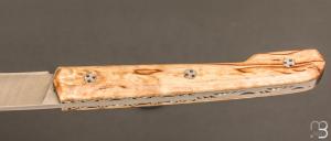 Couteau " Le Capi " par la Coutellerie Savignac -  Bouleau et lame en 14c28