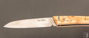 Couteau " Le Klic " par JP Hontanx - Bouleau et 12c27N
