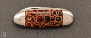  Couteau "  Le Manu " par La Bonne Trempe - Cannelle stabilisée et 14c28