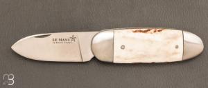   Couteau " Le Manu " par La Bonne Trempe - Bois de cerf et 14c28
