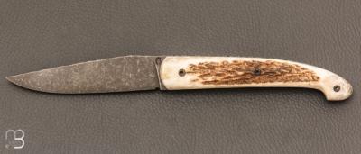 Couteau " Le Passager " de Pierre Thomas - Atelier Odae - Bois de cerf