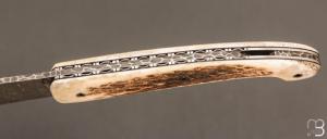 Couteau " Le Passager " de Pierre Thomas - Atelier Odae - Bois de cerf