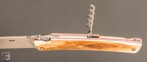 Couteau  " Le Thiole 2 pièces"  de Robert Beillonnet - ivoire de mammouth et RWL34