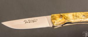    Couteau " Le Vosgien " par Joël Grandjean - Fourche de peuplier stabilisée