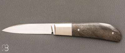  Couteau " Lock-Back Proto " par Honoré Vilain - Fatcarbon et lame en acier W2