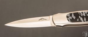   Couteau " Lock-Back 023 " custom  par Warren Osborne - Pierre de Lune