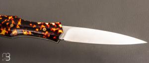   Couteau "Magna Pinna" fait main par Laraud Blade  - Acétate et 14C28