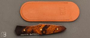   Couteau "Magna Pinna" fait main par Laraud Blade  - Bois de fer et damas torsadé