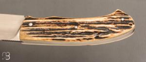   Couteau " Morphale  " custom par Raphaël Durand - Cerf Sambar et RWL34