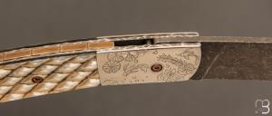  Couteau " le Névé " par Tim Bernard - Cuirasse de brochet alligator