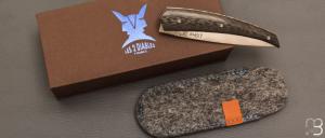   Couteau " ORCA " pliant par l'Atelier Les 2 Diables - Fibre de carbone et 14c28n