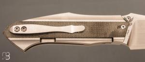  Couteau  " Octavus Micarta  / Titanium" Frame-lock par Bastards Knives X Gabriel Berthelemy