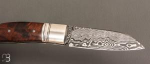  Couteau " Ork " custom lock-back par Raphaël Durand - Damas de Samuel Lurquin