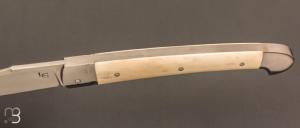    Couteau  " Pièce unique " par Laurent Gaillard - Bois de cerf et 14C28N