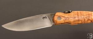 Couteau de poche Piémontais par Mickael Moing - Olivier et 100c6