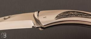   Couteau " Pissutu " par Charles Bennica - Inlays en damas de Devin Thomas