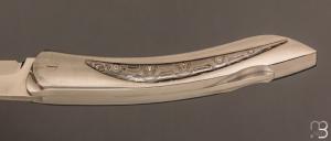   Couteau " Pissutu " par Charles Bennica - Inlays en damas de Devin Thomas