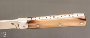 Couteau " Pradel " de collection par Bertrand Grzegorzek - Corne blonde