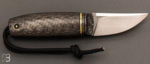 Couteau " Puukko " fixe de Benoit Maguin - RWL34 et fibre de carbone