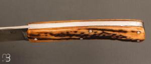    Couteau "Scagel" par Pierre Henri Monnet - Bois de cerf et acier 90McV8