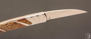 Couteau  "  Skimmer Self Lock " par Scott Sawby - Field jaspe