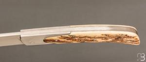    Couteau " Slipjoint " par Manu Benoist - Croûte de mammouth et RWL34